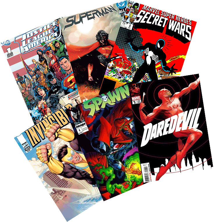 pile of comic books