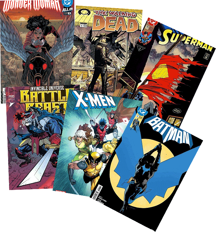 pile of comic books