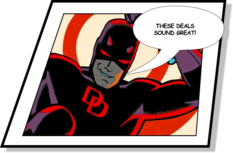 panel of daredevil talking about deals